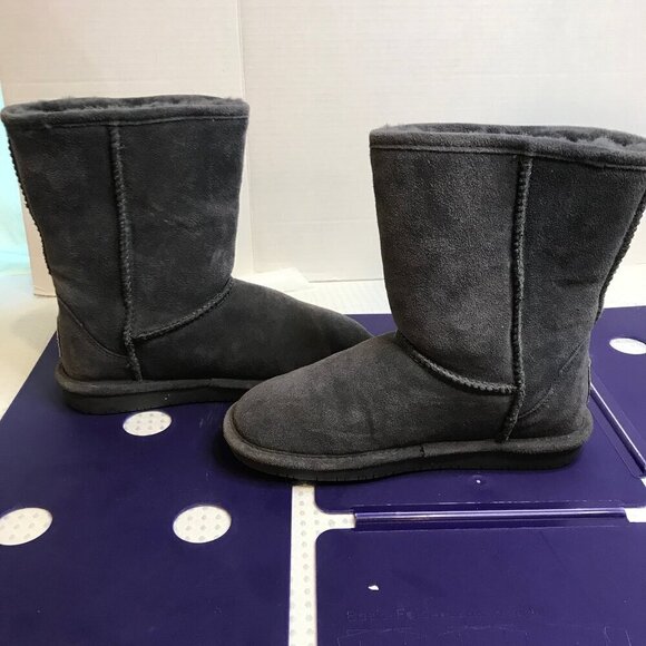 BEARPAW WOMENS GRAY BOOTS SIZE 7 - Picture 3 of 6